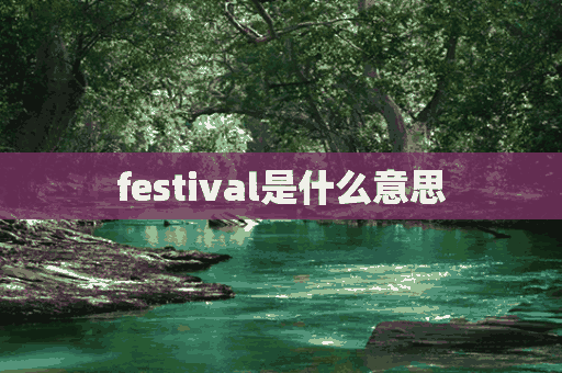 festival是什么意思